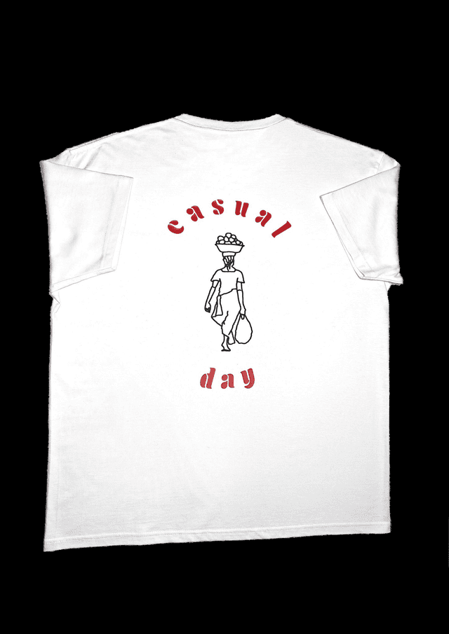 T-SHIRT &quot;CASUAL DAY &quot; RED