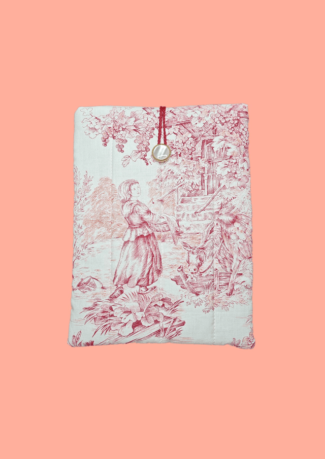 POCHETTE LIVRE &quot;JOUY ROUGE&quot; taille S